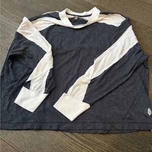 FP Movement Gray and White Long Sleeve Shirt